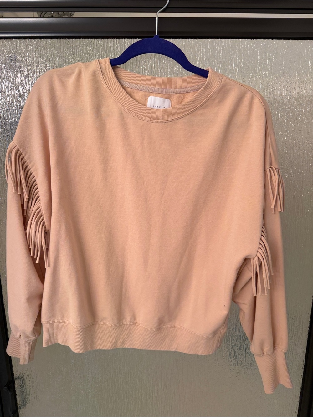 Sundays Fringe Sleeve Crewneck Sweatshirt